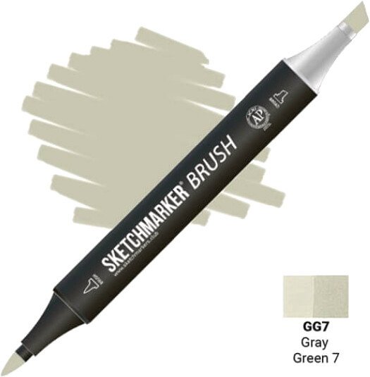 

Маркер художественный Sketchmarker Brush Двусторонний GG7 SMB-GG7 (серый/зеленый 7)