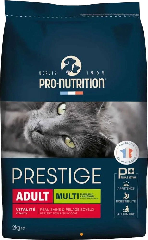

Сухой корм для кошек Flatazor Prestige Adult Multi с птицей и овощами 2 кг
