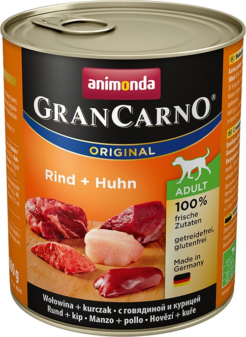 

Консервированный корм для собак Animonda GranCarno Original Adult beef + chicken 0.4 кг