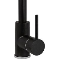 Кухонная мойка Aquasanita Notus SQ102 + Sabia 5523 (черный металлик 601)