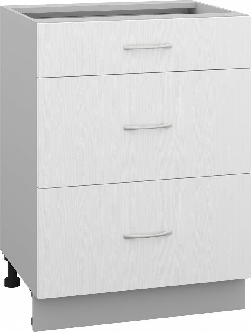 

Шкаф напольный Кортекс-мебель Корнелия Лира НШ60р3ш без столешницы (белый)