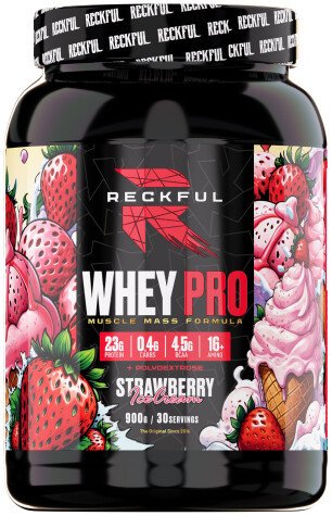 Протеин комплексный Reckful Whey PRO (клубника, 900г)
