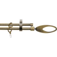 Карниз для штор Sundays Home Лайт Эллипс 16мм+16мм двухрядный (антик, 1.6м)