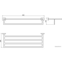 Полка для полотенца Aquatek Либра AQ4315MB