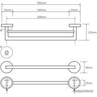 Держатель для полотенца Bemeta Brilo 161204052