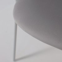 Стул с подлокотниками Алвест AV 433 (светло-серый бархат H-09/белый)