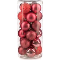 Елочная игрушка Ausini VT25-04020-8 (темная роза, 24 шт)