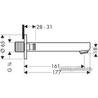 Излив Hansgrohe Metropol S 14420000