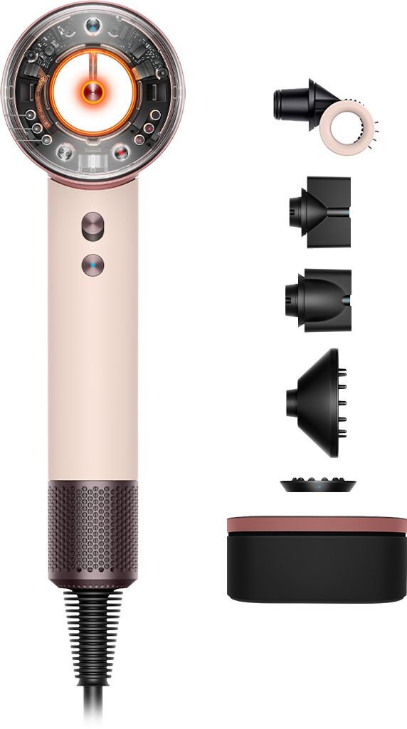 Фен Dyson HD16 Supersonic Nural Straight+Wavy (евровилка, керамический розовый/розовое золото)