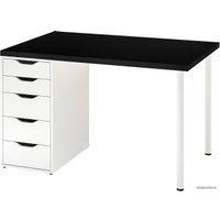 Стол Ikea Молвакт/Алекс 294.400.13 (черный/белый)