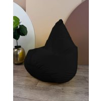 Кресло-мешок Flagman Груша Софт 130x85 XXL GXL.1-01 (черный)
