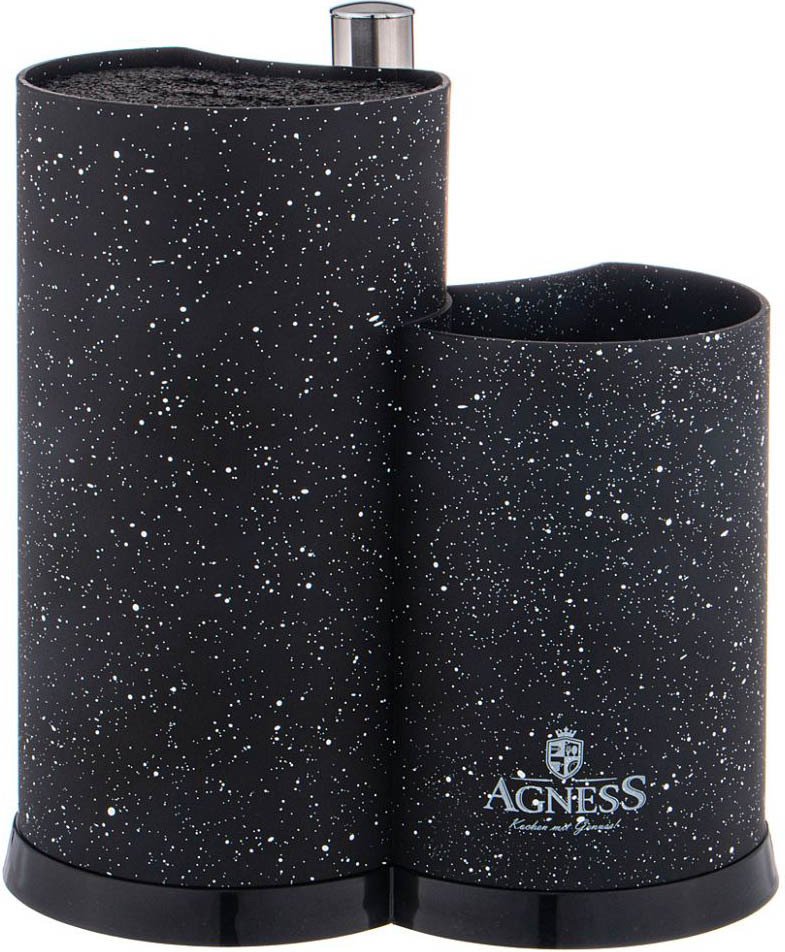 

Подставка для ножей Agness 911-752 (с держателем для полотенец)