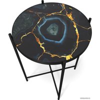 Журнальный столик Sheffilton SHT-CT8-3 (титановый кварц/черный муар)