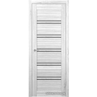 Межкомнатная дверь Юркас Stark ST5 ДО 60x200 (сонома светлый, стекло lacobel черный лак)