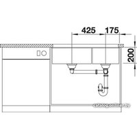 Кухонная мойка Blanco Subline 480/320-U (антрацит) 523584