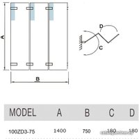 Стеклянная шторка для ванны WeltWasser WW 100ZD3-75