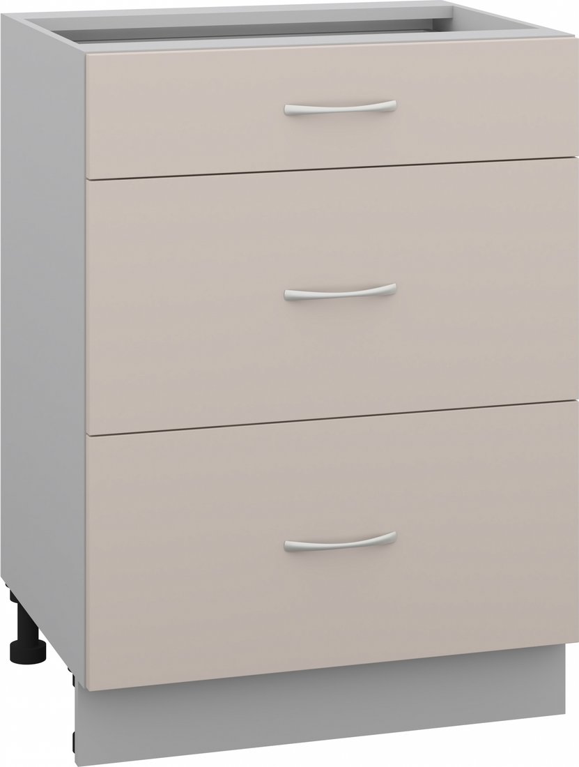 

Шкаф напольный Кортекс-мебель Корнелия Лира НШ60р3ш без столешницы (капучино)