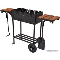 Мангал для дачи Progrill Техас вуд на колесах (5 мм)