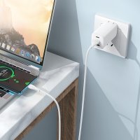 Кабель Borofone BX121 USB Type-C - USB Type-C (1 м, белый)