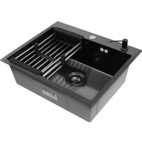 Кухонная мойка ARFEKA ECO AR мойка 600*500, коландер, дозатор Black Decor+ринзер