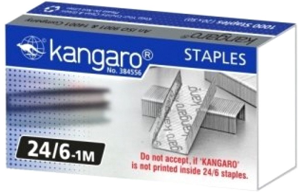 

Скобы канцелярские Kangaro 24/6 5000 шт (металлик)