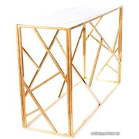 Консольный стол Signal Escada C II (эффект белого мрамора/золотой)