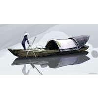 Фотообои ФабрикаФресок Акварельная Япония и горы 174265 (400x265)