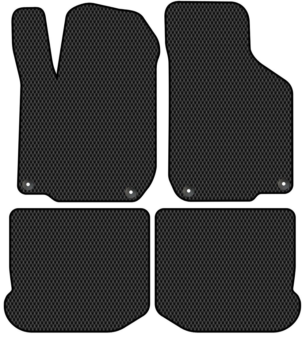 

Комплект ковриков для авто Alicosta Volkswagen Golf IV (хэтчбек 5 дв, универсал / Mk4) 1997 - 2004 (черный, ромб)