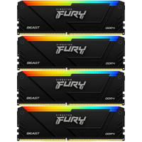 Оперативная память Kingston FURY Beast RGB 4x32ГБ DDR4 3600 МГц KF436C18BB2AK4/128 в Лиде
