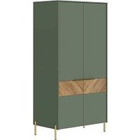 Шкаф распашной Black Red White Siena SZF2D (дымчатый зеленый/дуб вотан)