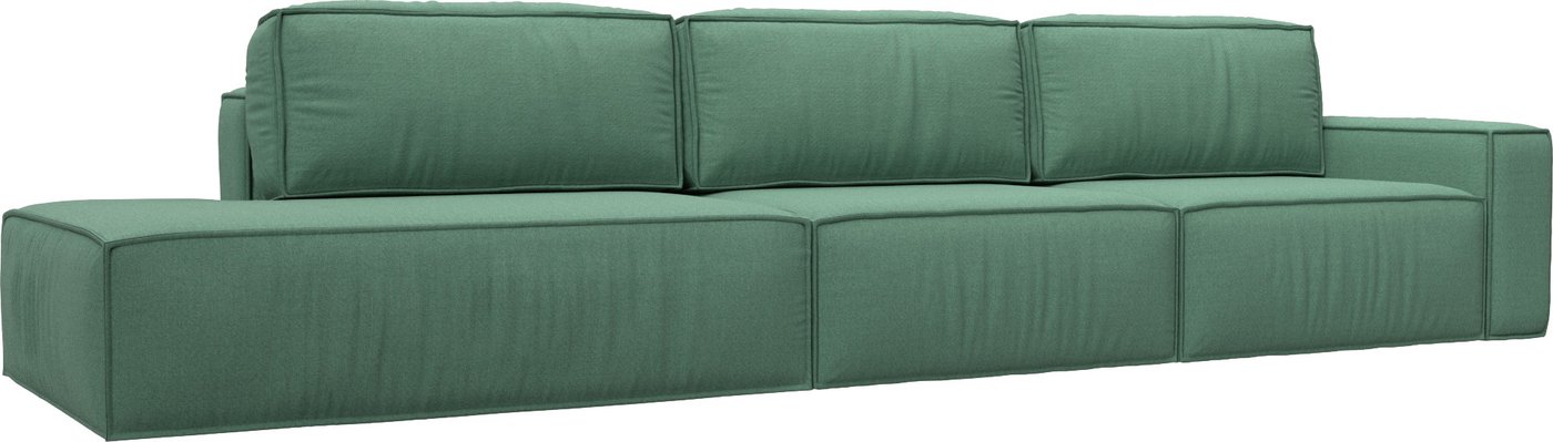 

Диван Лига диванов Прага Модерн Лонг подлокотник справа 123375 (рогожка амур зеленый)