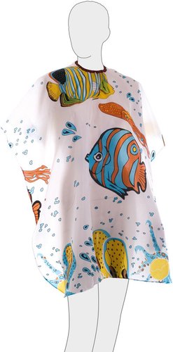 Передник для мастера Dewal Рыбки AP98A1 (белый)