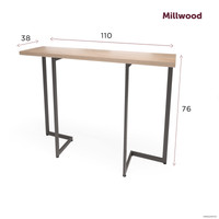 Консольный стол Millwood Арлен 3 38-76x110x76 (дуб табачный Craft/металл черный)