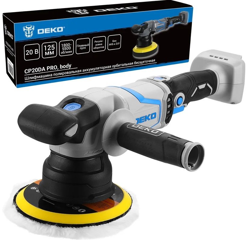 

Полировальная машина Deko CP20DA PRO 084-1088 (без АКБ)
