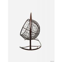 Подвесной диван M-Group Лежебока 11180202 (с коричневым ротангом/бордовая подушка)