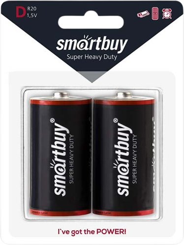 

Батарейка SmartBuy Super Heavy Duty R20/2B 2шт