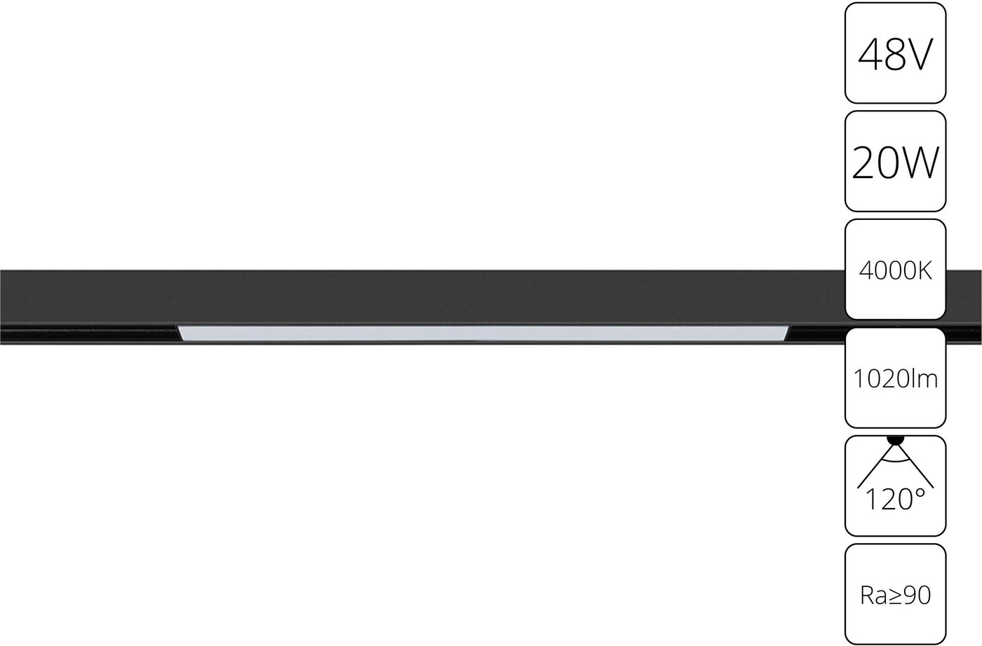 

Трековый светильник Arte Lamp Linea A4663PL-1BK