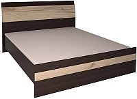 Кровать Интерлиния Коламбия КЛ-001-2 140 с основанием (дуб венге/дуб серый)