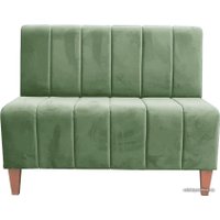 Диван Brioli Руди полоса двухместный (микровелюр, В61 мятный)