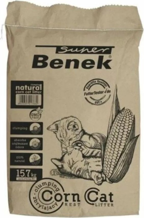 

Наполнитель для туалета Super Benek Corn Cat Свежая трава 7 л