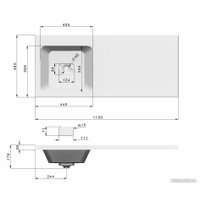 Умывальник Madera Kamilla 110 L (с кронштейном)
