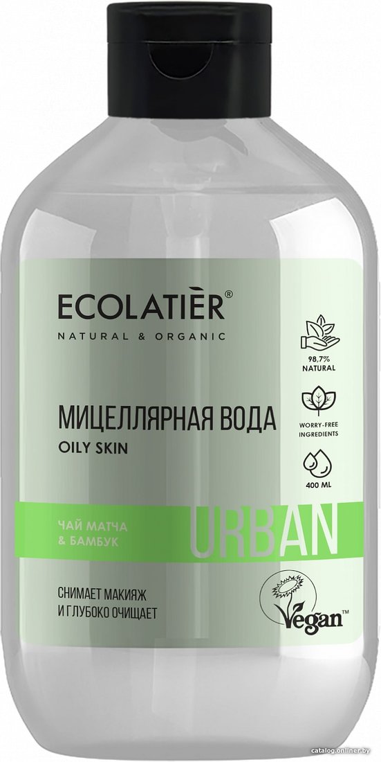 Ecolatier Мицеллярная вода Urban чай матча и бамбук 400 мл