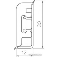 Плинтус Thermoplast Italo Wap 3 м (черный матовый)