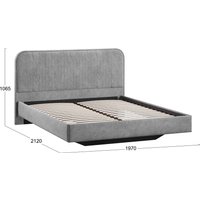 Кровать Трия Тиффани Тип 1 180x200 (микровелюр Wellmart Silver)