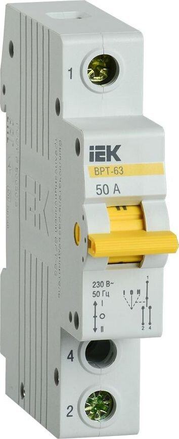 

Выключатель автоматический IEK ВРТ-63 1P 50А MPR10-1-050