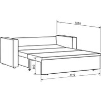 Диван Mio Tesoro Тунне SB2 (Linea Media 83 grey)