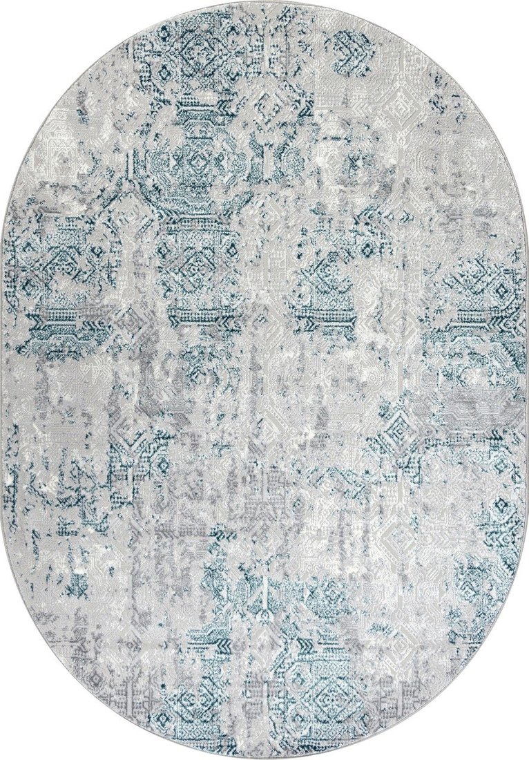 Ковер для жилой комнаты Merinos Palermo F281-OVAL-GRAY (1.6х2.3)