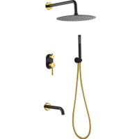 Душевая система  Boheme Uno 464-2-BG (черный/золотой)