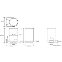 Стакан для зубной щетки и пасты Bemeta Galla 108110010