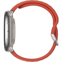 Умные часы Amazfit Active 2 (серебристый, с оранжевым силиконовым ремешком)